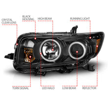 Load image into Gallery viewer, Anzo 2008-2010 Scion Xb Projector Headlights w/ Halo Black