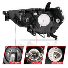Load image into Gallery viewer, ANZO 14-18 Toyota 4 Runner Plank Style Projector Headlights Black w/ Amber 111416