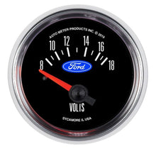 Load image into Gallery viewer, Autometer Ford 2-1/16in. 18V Electric Voltmeter Gauge 880823