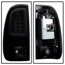 Load image into Gallery viewer, Spyder 08-16 Ford Super Duty F-250 V3 Light Bar LED Tail Lights - Blk Smoke ALT-YD-FS07V3-LBLED-BSM 5084729