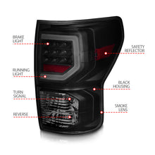 Load image into Gallery viewer, Anzo 07-11 Toyota Tundra Full LED Tailights Black Housing Smoke Lens G2 (w/C Light Bars) 311387