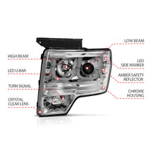Load image into Gallery viewer, Anzo 2009-2014 Ford F-150 Projector Headlights w/ U-Bar Chrome