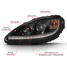 Load image into Gallery viewer, ANZO 2005-2013 Chevy Corvette Projector Plank Style Switchback H.L. Black Amber 121553