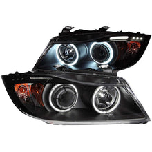 Load image into Gallery viewer, Anzo 2006-2008 BMW 3 Series E90-E91 Projector Headlights w/ Halo w/ LED Bar