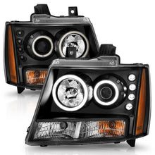 Load image into Gallery viewer, Anzo 2007-2013 Chevrolet Avalanche Projector Headlights w/ Halo Black(CCFL)