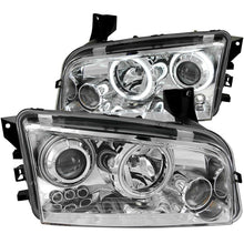 Load image into Gallery viewer, Anzo 2006-2010 Dodge Charger Projector Headlights w/ Halo Chrome (CCFL)