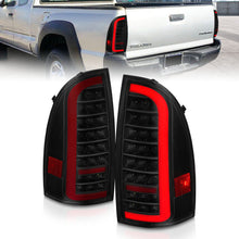 Load image into Gallery viewer, ANZO 05-15 Toyota Tacoma Full LED Tail Lights w/Light Bar Sequential Black Housing Smoke Lens 311428