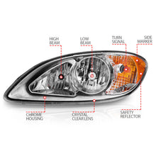 Load image into Gallery viewer, ANZO 2008-2016 International Prostar Crystal Headlights Chrome Housing 131033