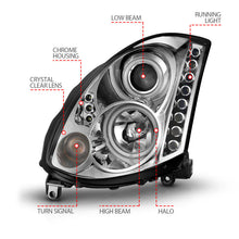 Load image into Gallery viewer, Anzo 2003-2007 Infiniti G35 Projector Headlights w/ Halo Chrome (CCFL)