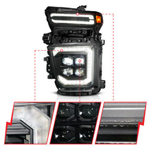 Load image into Gallery viewer, ANZO Z-Series 20-23 Chevy Silverado 2500/3500 Z-Series Full LED Proj Headlights Black - Driver Side 111619X-L