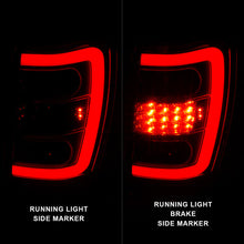 Load image into Gallery viewer, ANZO 1999-2004 Jeep Grand Cherokee LED Tail Lights w/ Light Bar Chrome Housing Red/Clear Lens 311396