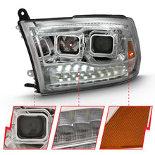 Load image into Gallery viewer, ANZO 2009-2018 Dodge Ram 1500 Projector H.L. Switchback Chrome Amber 111442