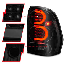 Load image into Gallery viewer, ANZO 2002-2009 Chevrolet Trailblazer LED Tail Lights w/ Light Bar Black Housing Smoke Lens 311372