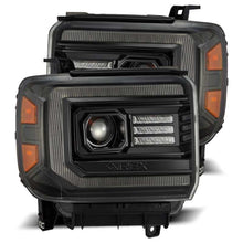 Load image into Gallery viewer, AlphaRex 14-18 GMC Sierra PRO-Series Proj Headlights Plank Alpha Blk w/Activ Light/Seq Signal/DRL 880612 *Discontinued
