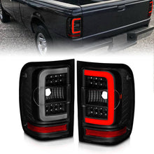 Load image into Gallery viewer, ANZO 01-11 Ford Ranger LED Taillights - Black Housing w/ Smoke Lens &amp; Light Bar 311391