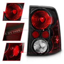 Load image into Gallery viewer, Anzo 2002-2005 Ford Explorer Taillights Black