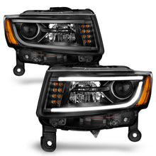 Load image into Gallery viewer, Anzo 2014-2015 Jeep Grand Cherokee Projector Headlights w/ Plank Style Desi