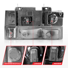Load image into Gallery viewer, ANZO 88-98 Chevrolet C1500 Crystal Headlights Chrome Housing w/ Signal and Side Marker Lights 111508