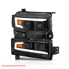 Load image into Gallery viewer, ANZO 19-22 Chevrolet Silverado 1500 LED Proj HL w/Lgt Bar SwBk Seq. Blk w/In. Light - Passenger Side 111566-R