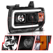 Load image into Gallery viewer, Anzo GMC Canyon 15-18 Projector Plank Style Headlight Black W/ Amber