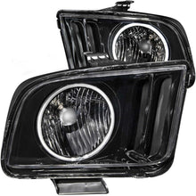 Load image into Gallery viewer, Anzo 2005-2009 Ford Mustang Crystal Headlights w/ Halo Black (CCFL)
