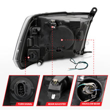 Load image into Gallery viewer, Anzo Dodge Ram 09-18 Projector Plank Style Headlight w/Halo Black Clear