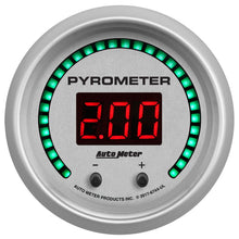 Load image into Gallery viewer, Autometer 52.4mm Silver Two Channel 0-2000 Degree Pyrometer (EGT) Ultra-Lite Elite Digital Gauge 6744-UL