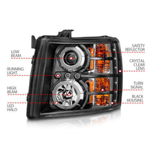 Load image into Gallery viewer, Anzo 2007-2013 Chevrolet Silverado 1500 Projector Headlights w/ Halo Black