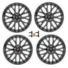 Load image into Gallery viewer, Ford Racing 15-16 Mustang GT 19X9 and 19X9.5 Wheel Set with TPMS Kit - Matte Black M-1007K-M19XB