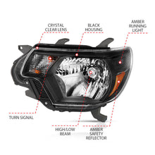 Load image into Gallery viewer, Anzo  2012-2015 Toyota Tacoma Crystal Headlights Black