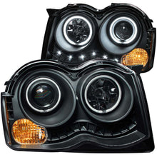 Load image into Gallery viewer, Anzo 2008-2010 Jeep Grand Cherokee Projector Headlights w/ Halo Black CCFL