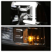 Load image into Gallery viewer, Spyder 05-07 Ford F250/350/450 SD Ver 2 Proj Headlights - Light Bar DRL - Black PRO-YD-FS05V2-LB-C 5084682