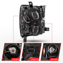 Load image into Gallery viewer, Anzo 2015-2016 Chevrolet Silverado Projector Headlights w/ Plank Style Desi