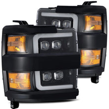 Load image into Gallery viewer, AlphaRex 15-18 Chevy 2500HD NOVA LED Proj Headlight Plank Style Jet Blk w/Activ Light/Seq Signal/DRL 880229 *Discontinued