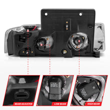 Load image into Gallery viewer, Anzo Chrome Crystal Headlights 1995-2005 Chevrolet Astro