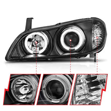 Load image into Gallery viewer, Anzo 2000-2004 Infiniti I30 Projector Headlights w/ Halo Black