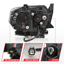 Load image into Gallery viewer, Anzo 2014-2015 Toyota Tundra Projector Headlights w/ U-Bar Chrome w/ DRL