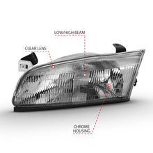 Load image into Gallery viewer, ANZO 1997-1999 Toyota Camry Crystal Headlight Chrome Amber(OE) 121555