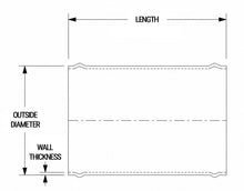 Load image into Gallery viewer, HPS Performance Products HPS 2" OD 6061 Aluminum Joiner Tube Piping with Bead Roll