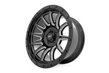 Load image into Gallery viewer, Rough Country 90 Series Wheel Gloss Black / Machined Spokes