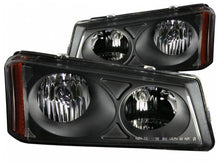 Load image into Gallery viewer, Anzo Black Crystal Headlights 2003-2006 Chevrolet Silverado 1500