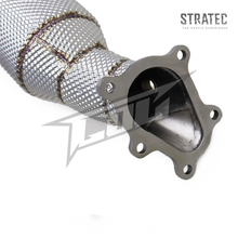 Load image into Gallery viewer, High‑Flow Catted Stainless Steel Downpipe with Heat Shield for Nissan GT‑R R35 3.8TT