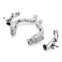 Load image into Gallery viewer, Custom 300 Cell Catted Downpipe Header System for Mercedes‑Benz E63 E63S AMG GT C 4.0TT