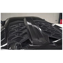 Load image into Gallery viewer, SVV Style Dry Carbon Fiber Rear Wing with Engine Hood for Lamborghini Aventador LP700 LP740 LP750 Coupe