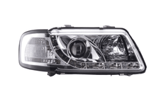 Load image into Gallery viewer, Audi A3 (8L) Chrome LED Headlights with Daytime Running Lights  (1996-2000)