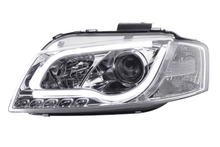 Load image into Gallery viewer, Audi A3 (8P 8PA) Chrome LED Headlights with Daytime Running Lights (2008-2012)