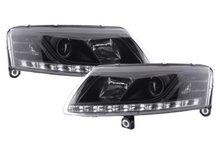 Load image into Gallery viewer, Audi A6 (C6 4F) Black Xenon LED Headlights with Daytime Running Lights (2004-2008)