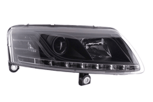 Load image into Gallery viewer, Audi A6 (C6 4F) Black Xenon LED Headlights with Daytime Running Lights (2004-2008)