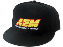 Load image into Gallery viewer, AEM Electronics AEM Logo Hat Black/Yellow Large/Xlarge