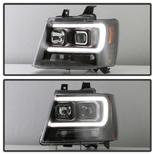 Load image into Gallery viewer, Spyder 07-14 Chevy Suburban/1500/2500/Tahoe V2 Projector Headlights All Blk PRO-YD-CSUB07V2-DRL-BKV2 5085986
